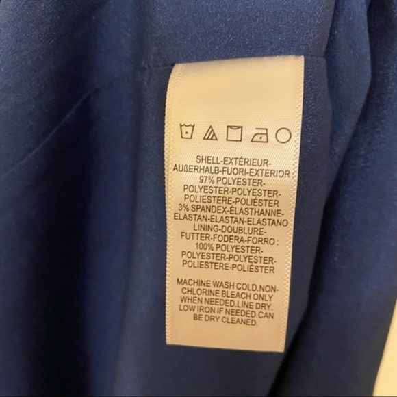 DRESS THE POPULATION Sandy Plunge Neck Stretch Crepe Sheath Dress Graphite Blue - Picture 9 of 12